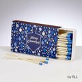 Rite Lite 4.25 in. Chanukah Mosaic Long Matches in Rectangular Gift Box, 60 Piece C-MATCH-10